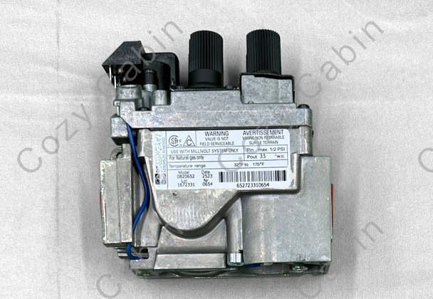 gas valve with label