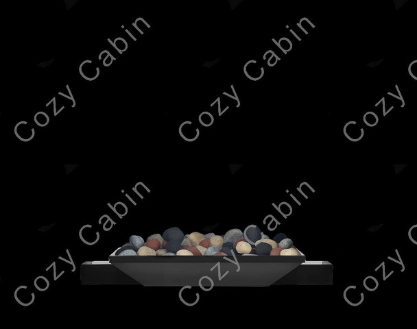 burner with rocks