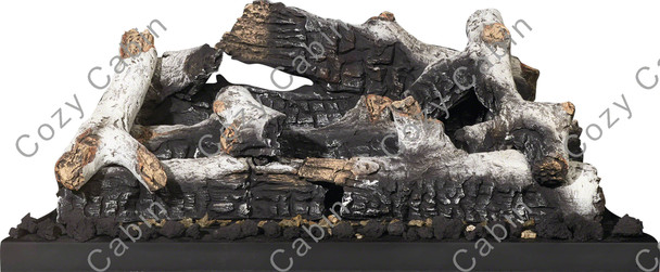 birch log set