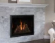 fireplace with Black Rectangular Front & traditional log set