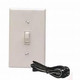 white wall plate with wire