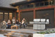 grill on patio with people