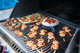 grill with food cooking