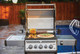 grill loaded with food