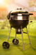 charcoal grill on lawn