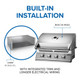 built-in installation with heat shield [sold separately]