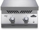 built-in burner with stainless steel lid on