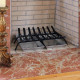 grate in fireplace with optional ash pan set