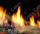 Driftwood Log Set in fireplace burning