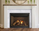 Bianco marble around a fireplace