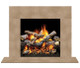 complete Thala Beige Marble set around a fireplace