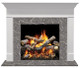 Westcott mantel with Blue Tundra marble