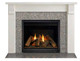 Merritt mantel with Pauline granite around a fireplace.