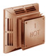 5 Inches x 8 Inches Copper Square Horizontal Termination Cap