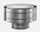 4 Inches x 6-5/8 Inches Inner Diameter Galvanized Low Profile Termination Cap