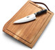 Cutting board with knife