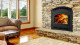 Pioneer III Wood Fireplace with mission rectangular front in living room