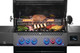 black grill full of food