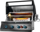 angled grill open to see inside with infrared rear burner on