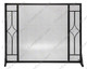 Panel Screen Diamond Design - Black
