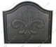 Fireback Fleur-De-Lis - Black Cast Iron