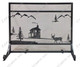 Panel Screen Cabin Design - Black Wrought Iron