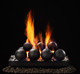 contemporary burner with cannon balls