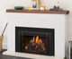 insert with Prairie Screen Front, traditional  log set and brick interior panels