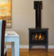 Oakport gas stove in dining room