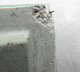 close up of chipped corner