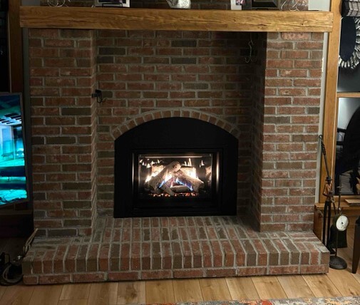 after photo of Regency Gi29 fireplace insert