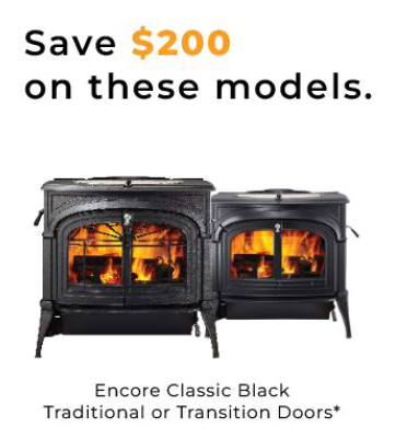 save $200 on black stoves now
