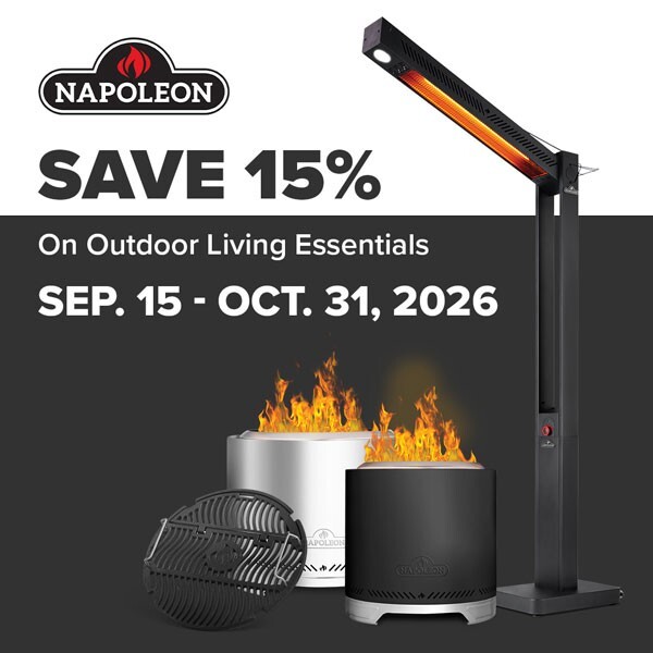 15% Sale on Napoleon Firepits & Freestand Heater