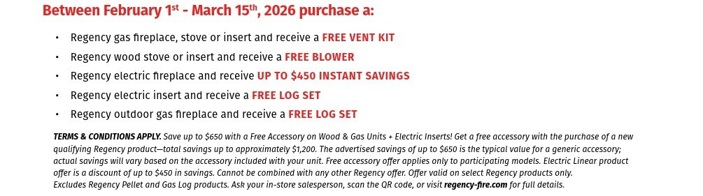 The details of the Regency sale are listed.