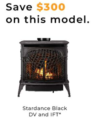 save $300 on black stove now.