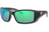 Blackfin Polarized Glass 580 Sunglasses - Matte Black/Green Lightwave