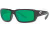 Fantail Polarized Glass 580 Sunglasses - Matte Black/Green Lightwave Glass