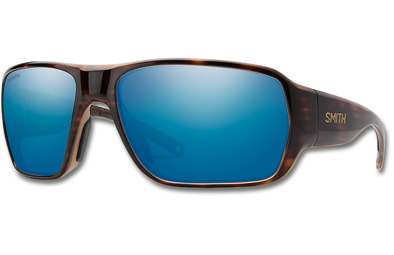 Castaway ChromaPop Polarized Glass Sunglasses - Tortoise/Polarized Blue Mirror