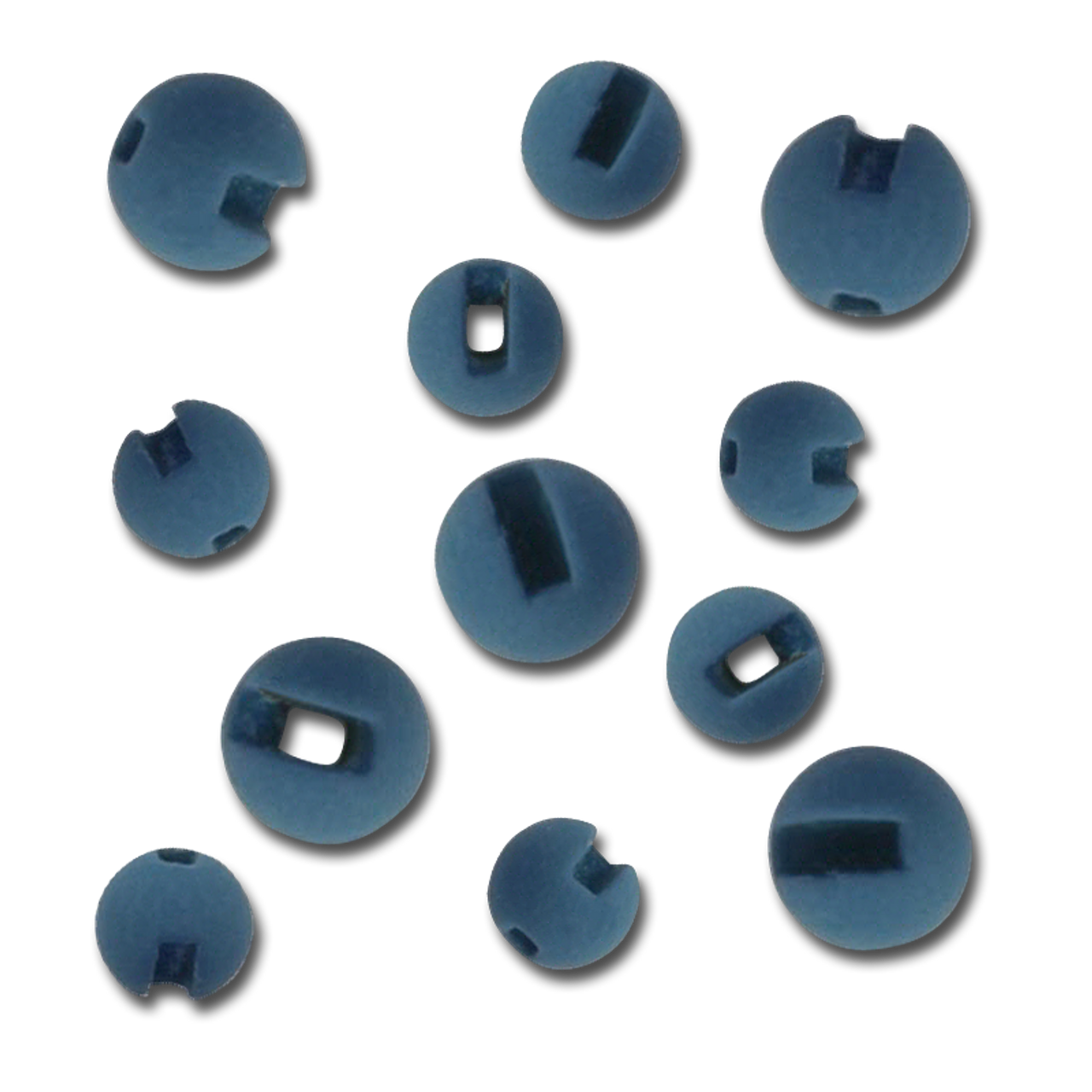 Firehole Slotted Tungsten Beads - Slate Blue