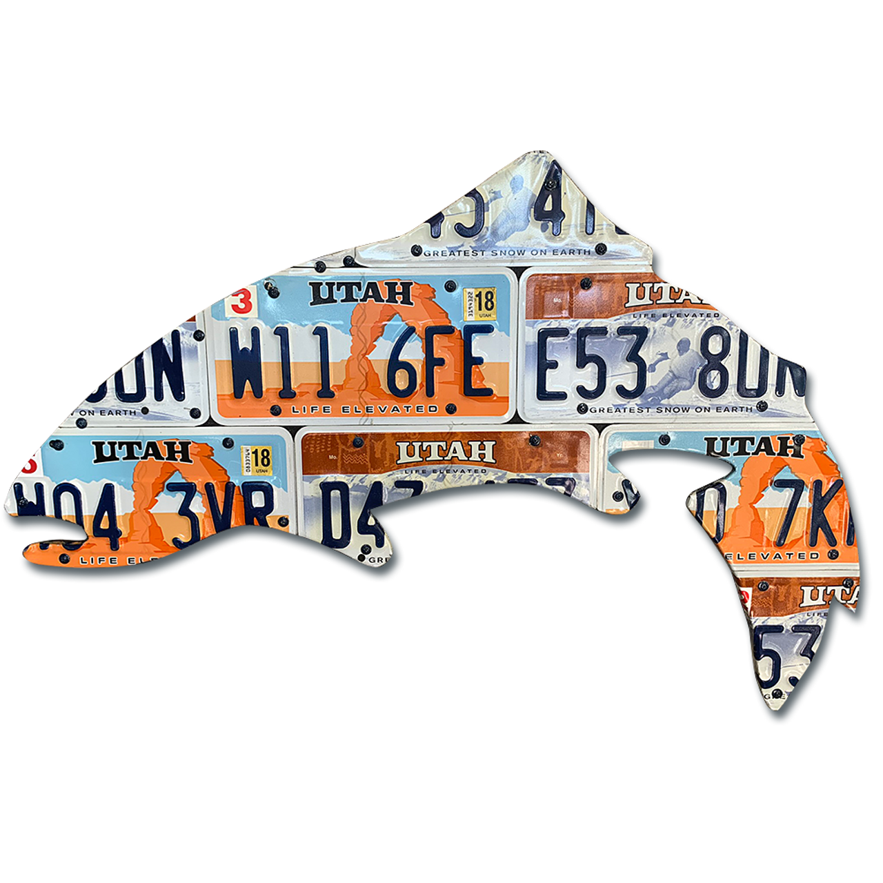 Utah Trout License Plate Art