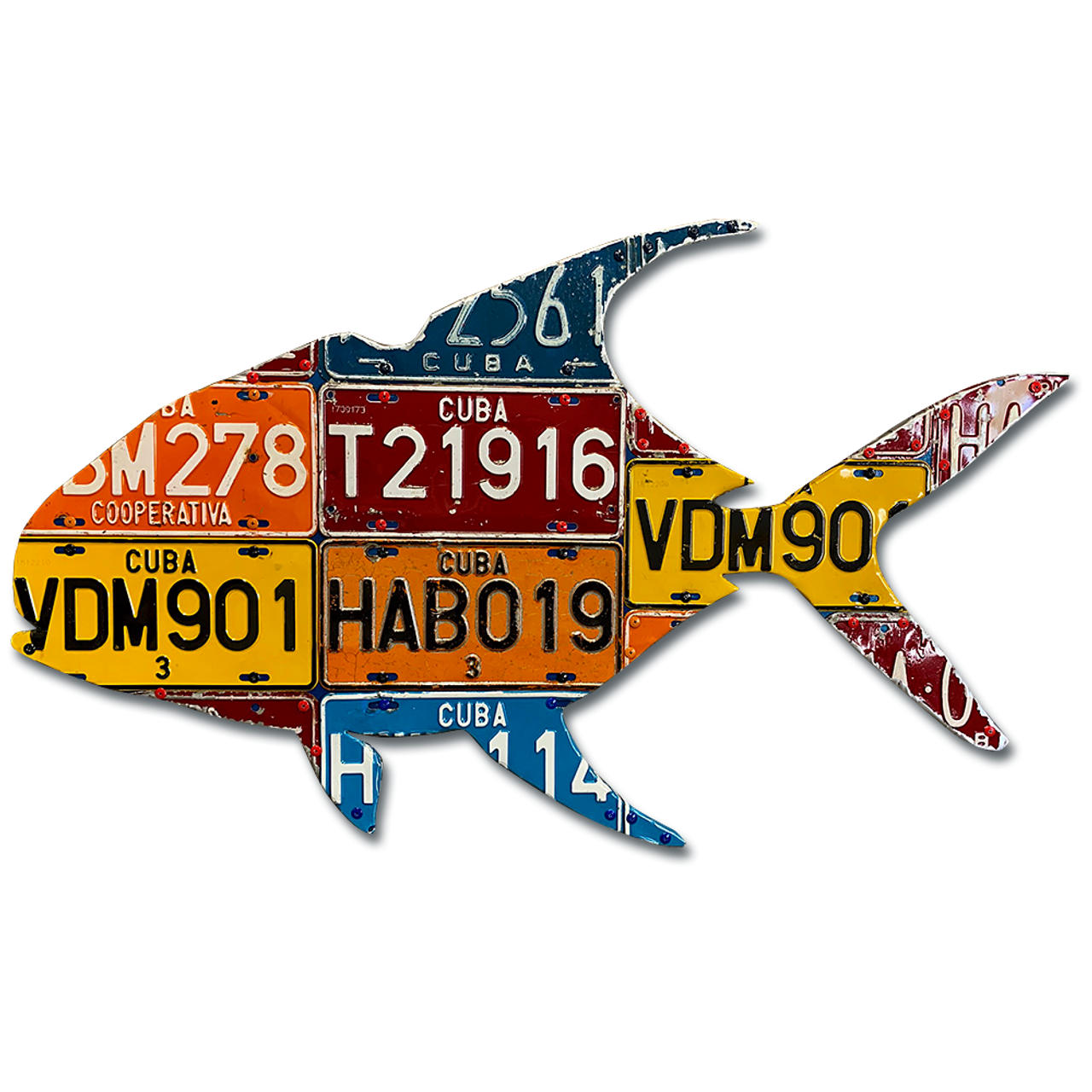 Cuba Permit License Plate Art