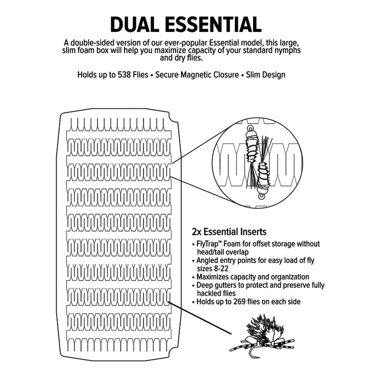 Umpqua UPG Foam Fly Boxes - Dual Essential (Layout)