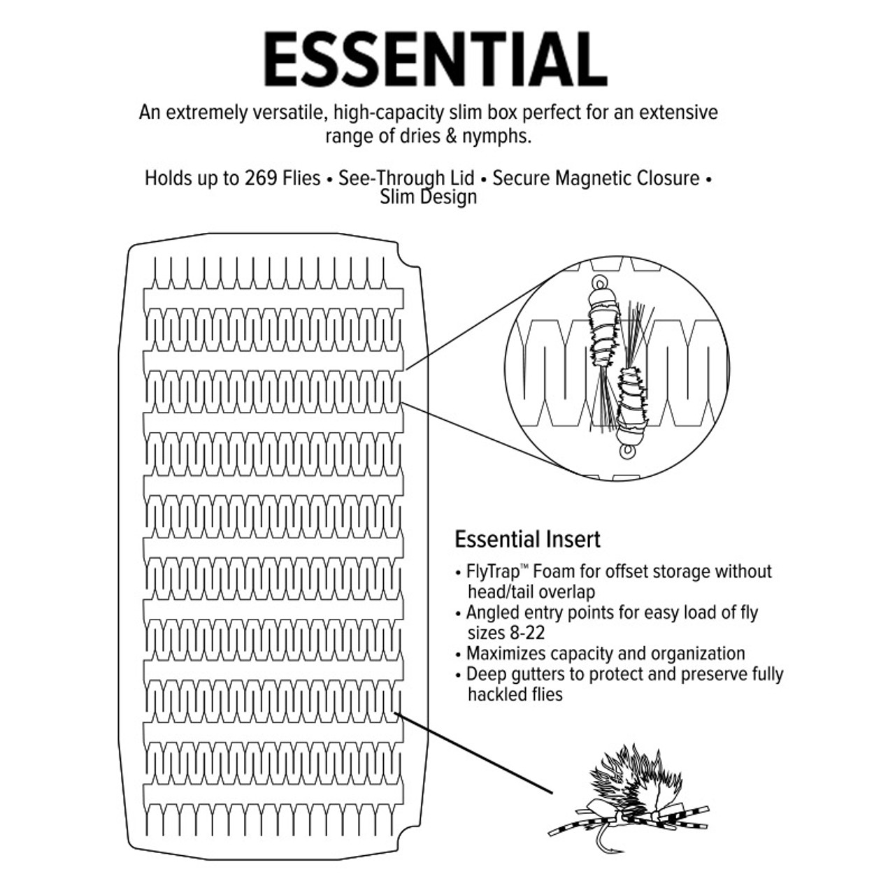 Umpqua UPG Foam Fly Boxes - Essential (Layout)