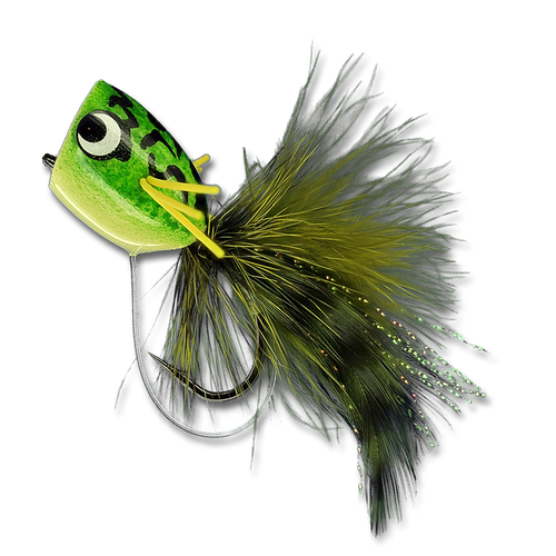 Bluegill Bug Popper Yellow S12, Warmwater Flies