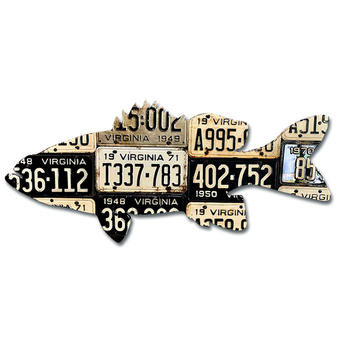 Virginia Smallmouth Bass License Plate Art