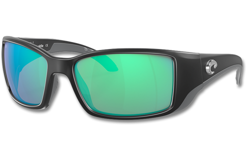 Blackfin Polarized Glass 580 Sunglasses - Matte Black/Green Lightwave