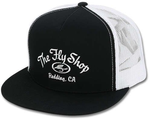 TFS Flat Bill Trucker Hat - Black/White