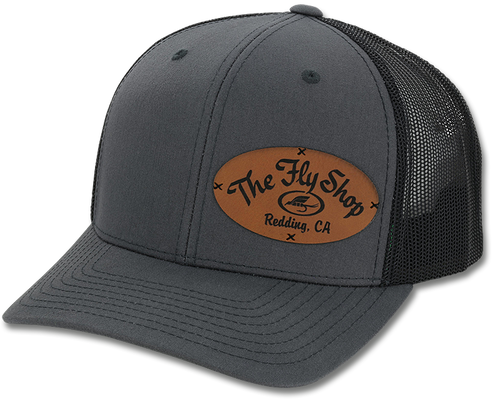 TFS Leather Patch Trucker Hat - Charcoal/Black