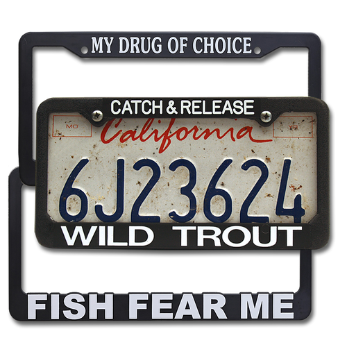 CafePress - Fly Fishing License Plate Frame - Chrome License Plate