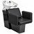 Pibbs Cosmo 5234B Tilt Bowl Backwash with Black Steel Base - Black Vinyl